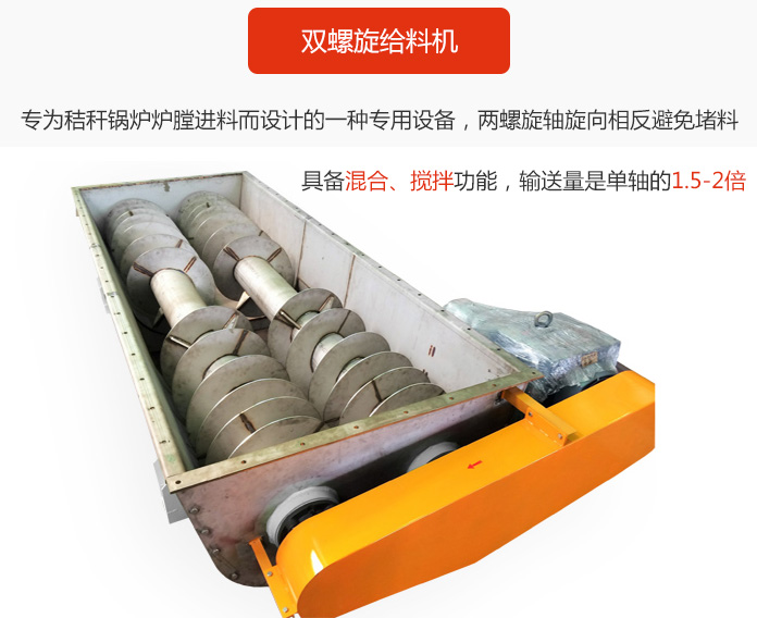雙螺旋給料機(jī)采用雙軸設(shè)計，具備混合、攪拌功能。